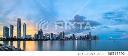 Evening skyline of Panama City Evening skyline of Panama City 66515692