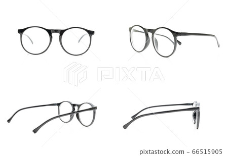 Collection Glasses black on white background Collection Glasses black on white background 66515905