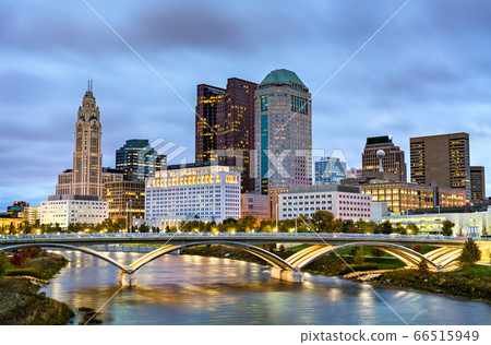 Cityscape of Columbus above the Scioto River - Ohio, United States Cityscape of Columbus above the Scioto River - Ohio, United States 66515949