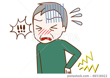 Elderly man suffering from back pain Elderly man suffering from back pain 66516022