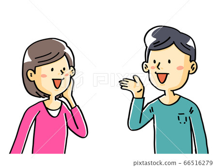 Hand drawn illustration material couple Hand drawn illustration material couple 66516279
