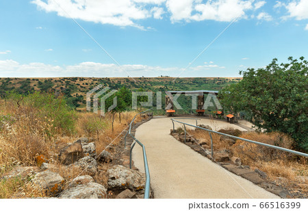 landscape on the Golan Heights against the blue 66516399