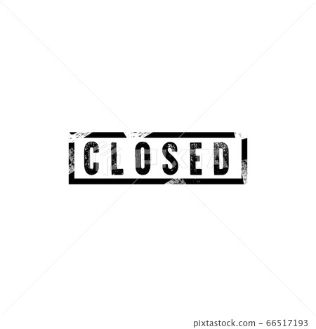 Black closed rubber stamp. Covid-19 or Coronavirus Black closed rubber stamp. Covid-19 or Coronavirus 66517193