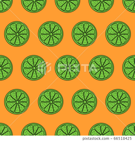Seamless pattern. Sliced pieces of citrus...-插圖素材 [66518425] - PIXTA圖庫
