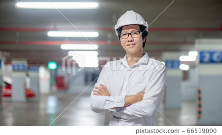 Asian engineer man working at construction site 66519000
