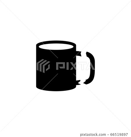 Broken Tea Cup, Destroy Porcelain Mug Flat Vector 66519897
