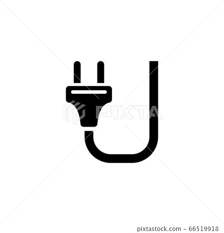 Electric Plug Cable Flat Vector Icon - Stock Illustration [66519918 ...
