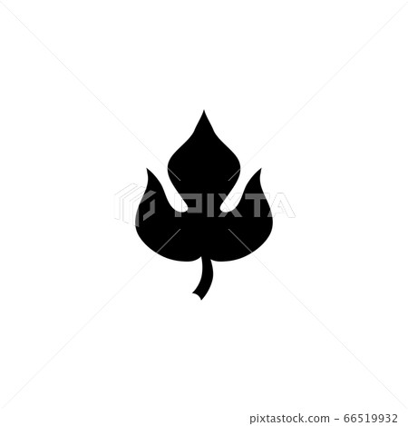 Birch Leaf, Poplar, Ivy Foliage Flat Vector Icon Birch Leaf, Poplar, Ivy Foliage Flat Vector Icon 66519932