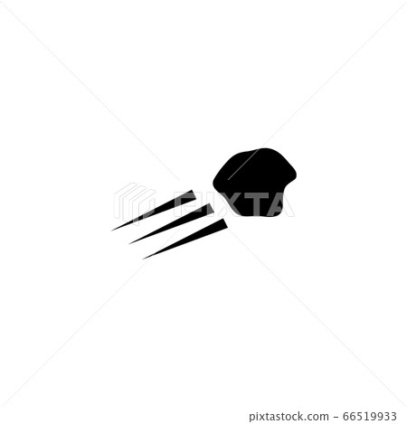Flying Stone Rock, Asteroid, Meteorite Flat Vector Flying Stone Rock, Asteroid, Meteorite Flat Vector 66519933