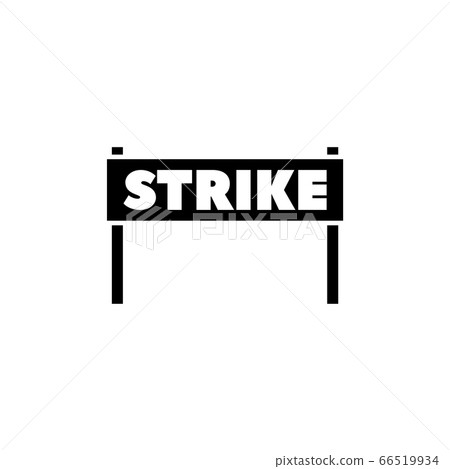Strike Signboard, Banner, Board Flat Vector Icon Strike Signboard, Banner, Board Flat Vector Icon 66519934