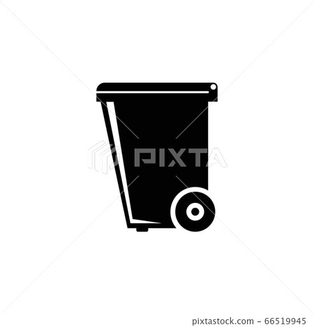 Dumpster, Plastic Tank for Trash Flat Vector Icon Dumpster, Plastic Tank for Trash Flat Vector Icon 66519945