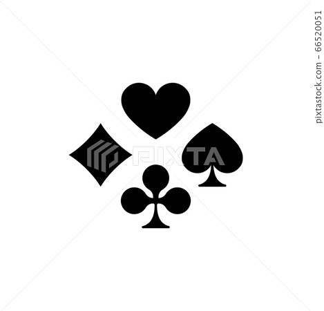 Playing Poker Suits Card Flat Vector Icon 66520051