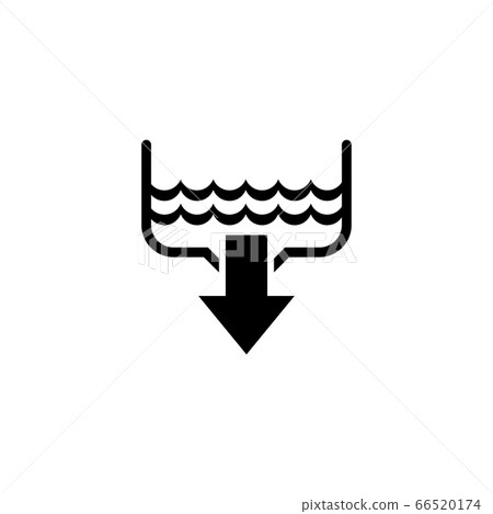 Water Drain, Bathroom Sink, Plumbing. Flat Vector Water Drain, Bathroom Sink, Plumbing. Flat Vector 66520174