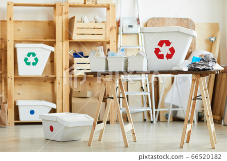 Sorting garbage in containers Sorting garbage in containers 66520182