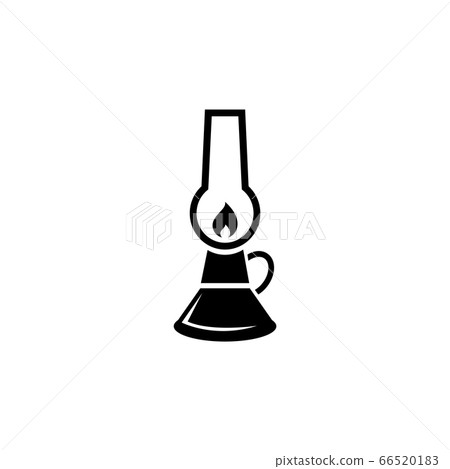 Oil Lamp, Camping Kerosene Gas Lantern. Flat Oil Lamp, Camping Kerosene Gas Lantern. Flat 66520183