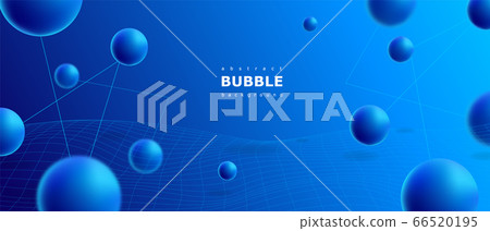 Blue bubble abstract background. Graphic modern abstract elegant blue background with bubble. 66520195