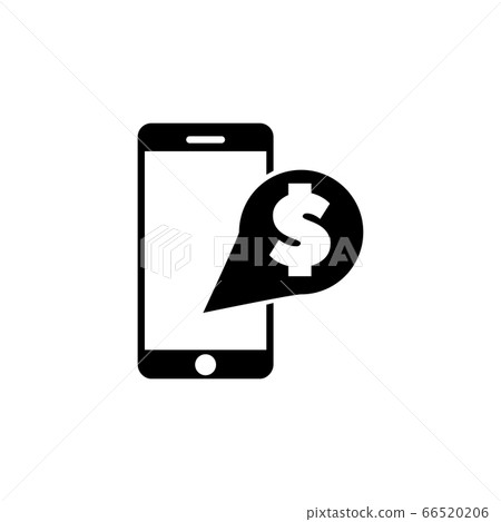 Mobile Banking, Payment with Smartphone. Flat 66520206