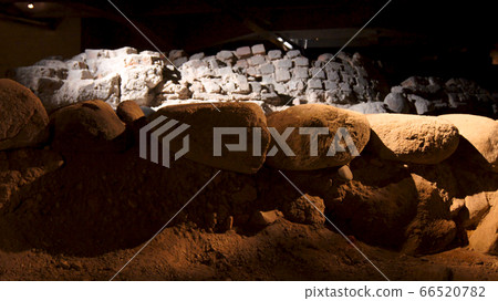 COPENHAGEN, DENMARK - JUL 06th, 2015: Ruins below Christiansborg Palace 66520782