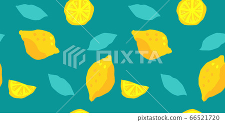 Lemon hand drawn seamless pattern - Stock Illustration [66521720] - PIXTA