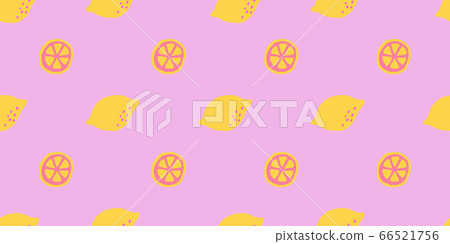 Hand drawn lemon seamless pattern - Stock Illustration [66521756] - PIXTA