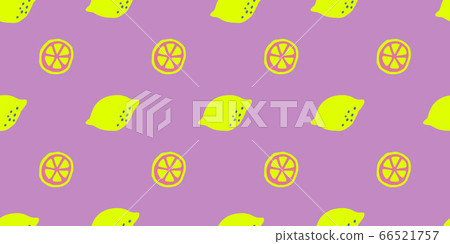 Hand drawn lemon seamless pattern - Stock Illustration [66521757] - PIXTA