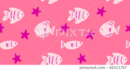Hand drawn fish seamless pattern - Stock Illustration [66521767] - PIXTA