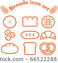 Simple bread icon set 66522288