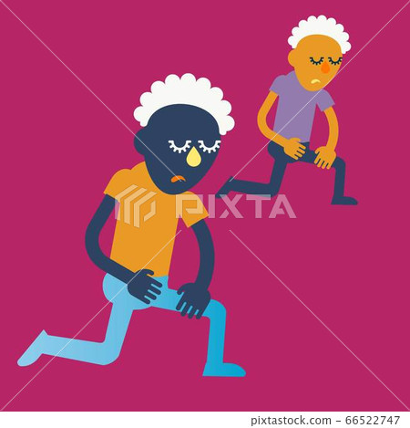 Color people kneeled on street 66522747