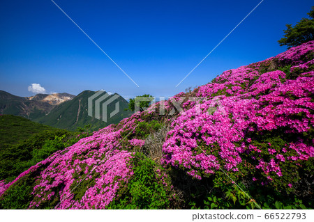 《大分縣九州山脈》宮島美山和蔚藍的天空。 66522793