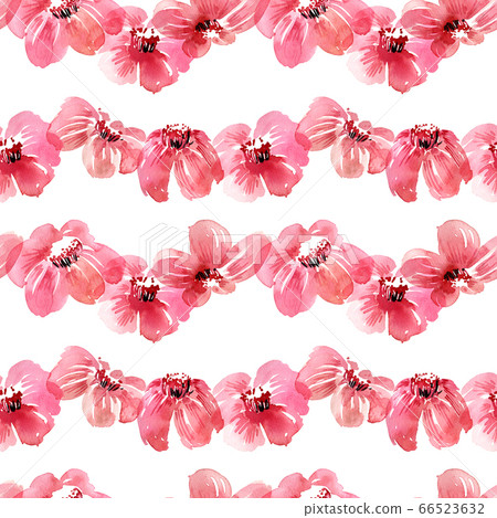 Watercolor flowers pattern 66523632