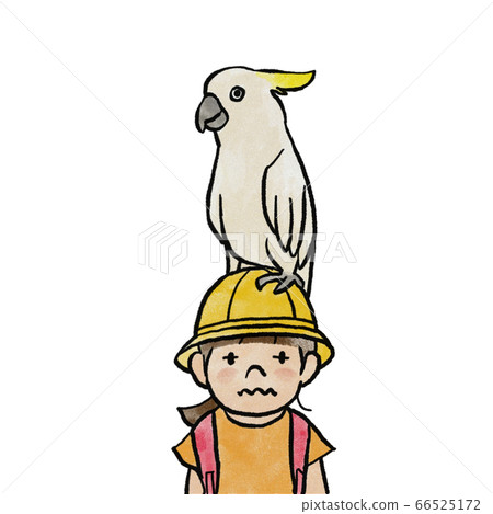 一個女孩在她頭上的尿布 66525172