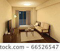Studio apartment night view 66526547