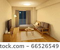 Studio apartment night view 66526549