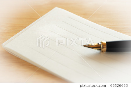One-stroke note and fountain pen A cover letter with one-stroke note of Japanese paper A thank-you note with one-stroke note 66526633