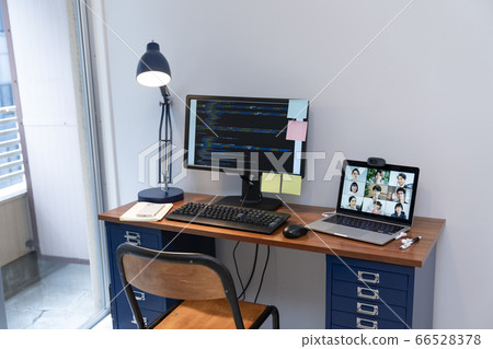 Telework workspace workspace online meeting image 66528378