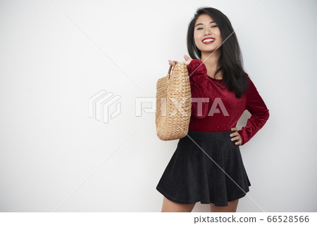 Fashionable Girl With Bag Fashionable Girl With Bag 66528566
