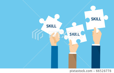 銷售技巧和手裡拿著書面的難題，技能的形象 66528778