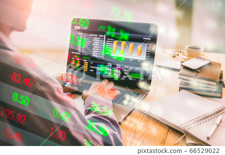 Stock market or forex trading graph and Stock market or forex trading graph and 66529022