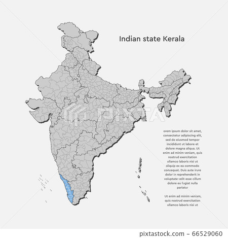 Vector India country map and state template 66529060