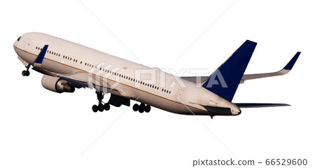 Modern comfortable commercial passenger airplane isolated on white background Modern comfortable commercial passenger airplane isolated on white background 66529600