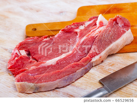 Fresh raw beef entrecote Fresh raw beef entrecote 66529656