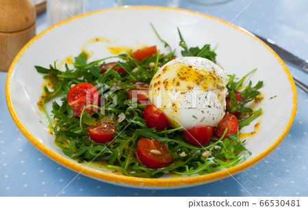 Salad with Italian cheese burrata Salad with Italian cheese burrata 66530481