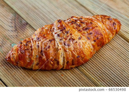 Closeup of delicious sweet croissants Closeup of delicious sweet croissants 66530498