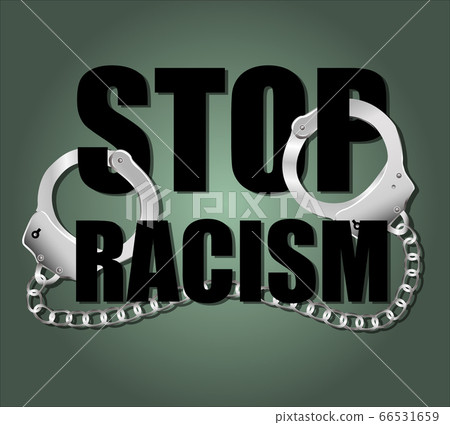 Black lives matter sign with handcuffs and anti-Black racism Black lives matter sign with handcuffs and anti-Black racism 66531659