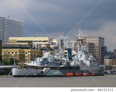 British Belgian cruiser Belfast on the Thames 66532551