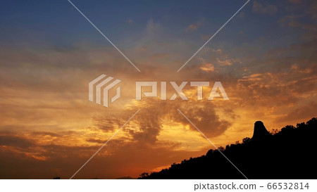 a flaming sunset 66532814