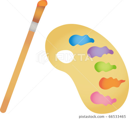 Palette and brush 66533465
