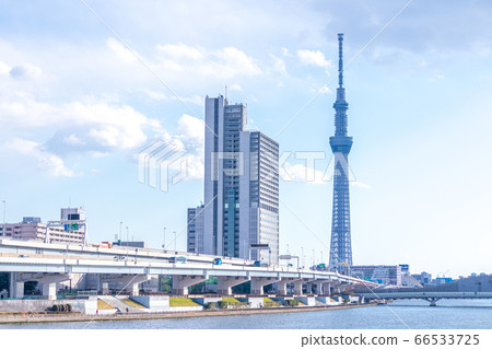 Tokyo Sky Tree Aozora seen from Shioiri Park 66533725
