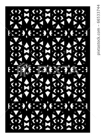 Decorative vector panel for laser cutting. Template for interior partition in arabesque style. Ratio 2 to 3 66533744