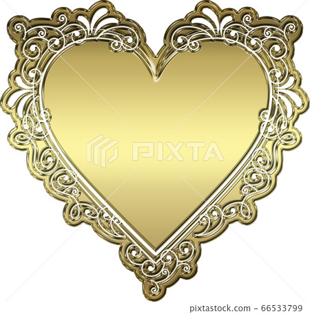 Graphic illustration material Baroque style: Beautiful label design with metallic texture, ornament decorative ruled line 66533799